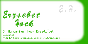 erzsebet hock business card